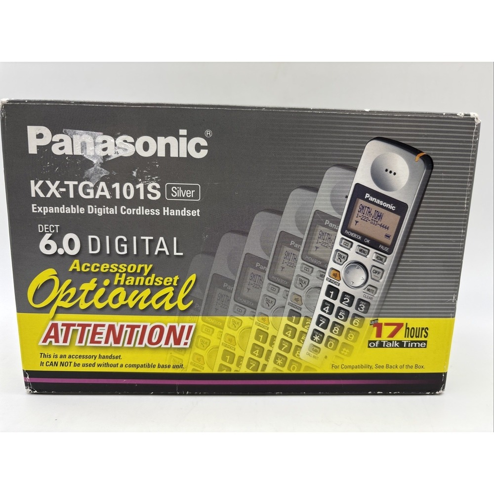 Panasonic KX-TGA101S Cordless Phone Accessory Handset - New!